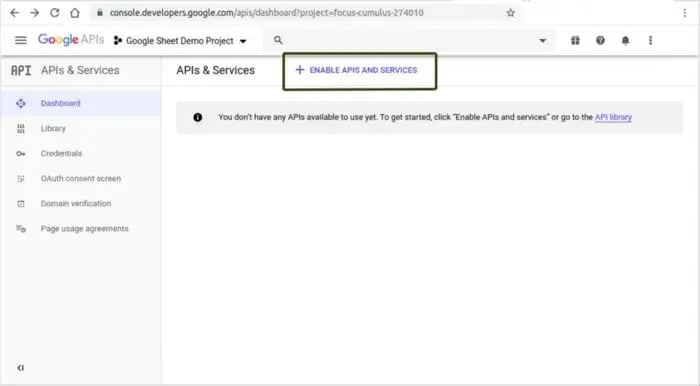 Enable apps and services