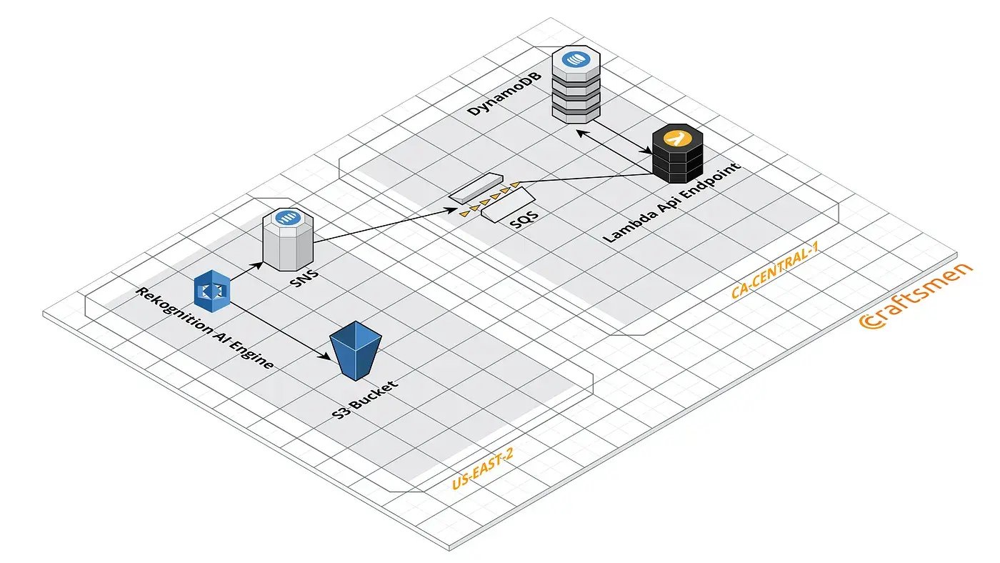Using AWS Services from different regions using Serverless Architecture