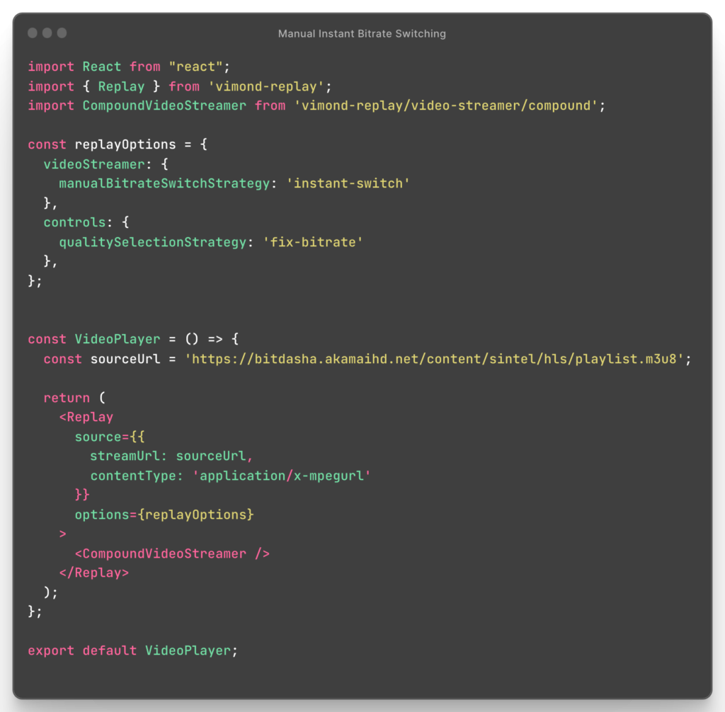 Adaptive Bitrate Streaming and Bitrate Switching