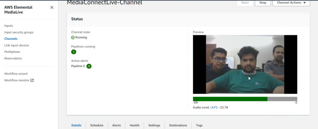 Live Streaming Solution using AWS Media Services